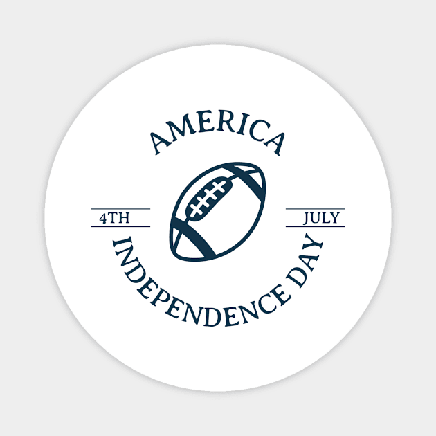 Independence Day. July 4. Illustration with a baseball Magnet by KOTYA